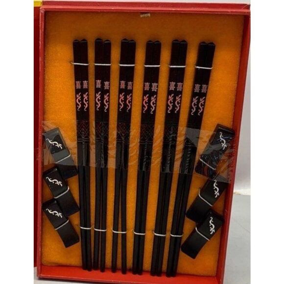 Vintage Yun Hong Arts Chopsticks Immortal Story Set - Picture 9 of 9